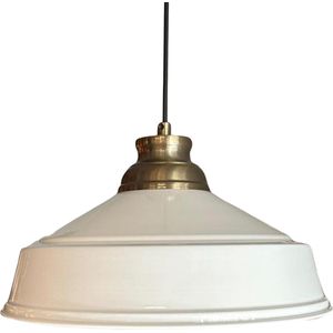 Bamyum Hanglamp Asletl Ø35 cm, Industrieel Wit-Wit Metalen Hanglamp