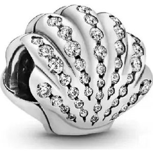 Jewerella® Armbandbedel voor Populaire Bedel Armbanden | schelp | strass | 925 | | Armband Kraal | Cadeau