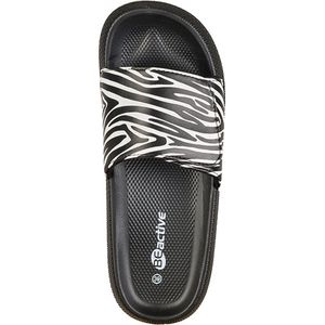 BECO dames slippers Zebra Vibes, zwart/wit, maat 42