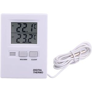 Thermometer - Koelkast - Temperatuur Meter - Tester - LCD - Digitaal - Binnen & Buiten - Batterij Aangedreven - Met Probe
