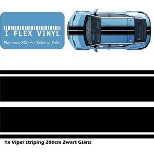 200CM Viper Striping Universeel Voor Auto Professionele kwaliteit (Ri-Mark Platinum 800 Air-Release)