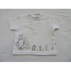 noukie's , jongens , t-shirt korte mouw , wit , paco , nouky , 6maand 68