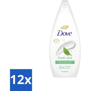 12 x Dove Douchecrème - Fresh Care - 720 ml - Douchecrème - Dove - Hydratatie - Zachte Huid - Douchegel