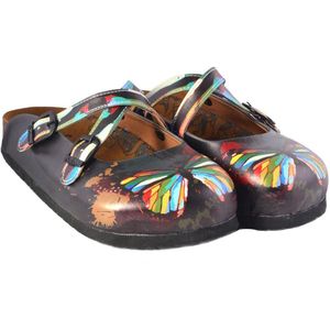 GOBY Clogs met Butterfly – Handgemaakt – Premium Kwaliteit – Maat 41