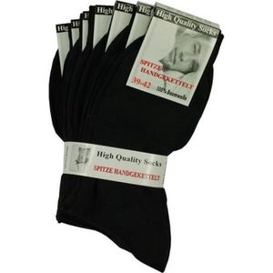 35 paar Zwarte katoenen sokken voor heren maat 43/46