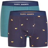 Happy Shorts - Boxershorts - Marine - 2er-Pack - Jersey