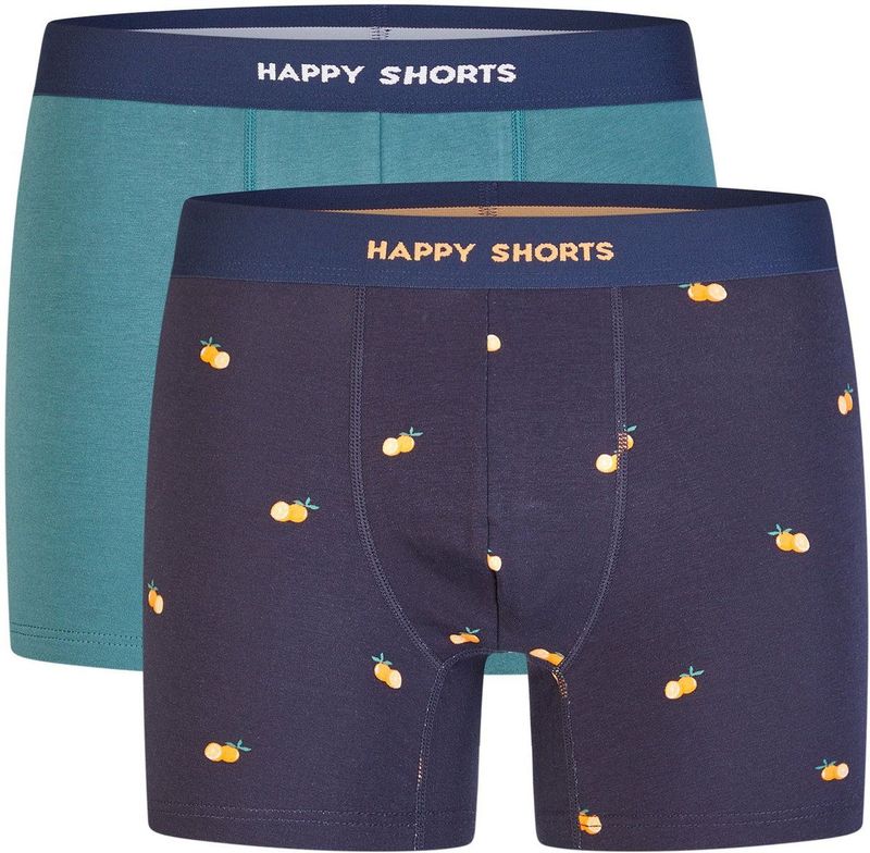 Happy Shorts - Boxershorts - Marine - 2er-Pack - Jersey