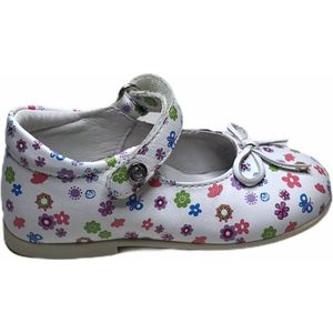 Naturino velcro ballerina 4524 wit multi bloemen mt 21