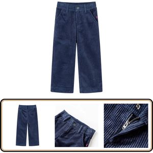 Kinderbroek ribfluweel marineblauw - Maat 92 Kinderbroek - Ribfluweel - Blauwe Kinderkleren - Jongensbroek - Meisjesbroek