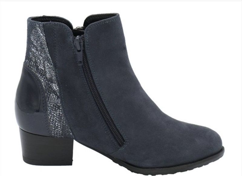 Helioform - 560.016-0405 - Enkellaars - Blauw Combi - Suede Leer