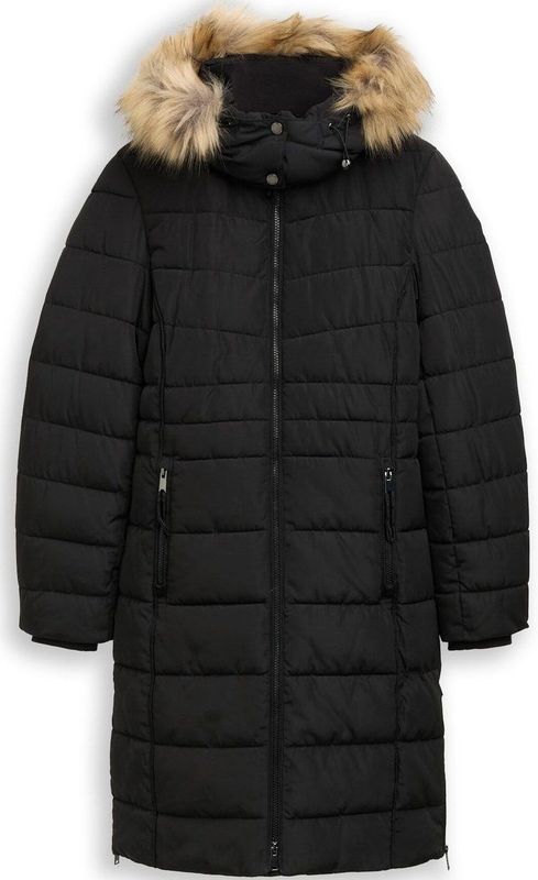 Tom Tailor - Pufferjas - Lange Winterjas - Met Afneembare Capuchon