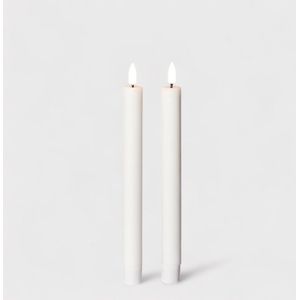 Sia LED Oplaadbare taper kaarsen wit 22 cm 2 stuks