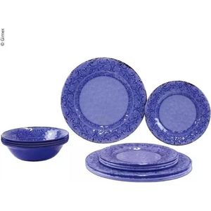 Gimex melamine serviesset Stone Line azure - 12-delige set