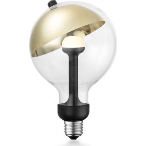 Home Sweet Home - Design LED Lichtbron Move Me - Goud - 12/12/18.6cm - G120 Sphere LED lamp - Met verstelbare diffuser - Dimbaar - 5W 400lm 2700K - warm wit licht - geschikt voor E27 fitting