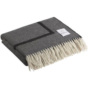 Shorea; hoge kwaliteit kasjmier plaid. Dubbel weefsel; aan elke kant een andere kleur. In mooie warme donker grijze tinten.