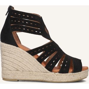 Ayana - Yu 693 - Espadrilles - Zwart - Suède met Sleehakken