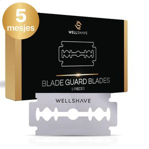 Wellshave Safety Razor Blades - 5 stuks - RVS mesjes - Vrouwen & Mannen - Scheermesjes voor de Wellshave Safety Razor