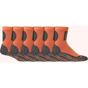Coolmax sportsokken | Schokabsorptie | Badstof zool | Kleur: Oranje | 6 paar