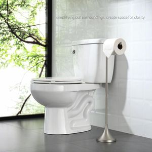 Toiletpapierhouder Staand Goud - Modern en Eenvoudig Ontwerp met Gewogen Basis