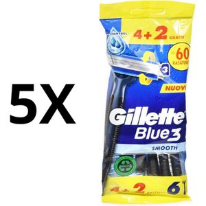 Gillette - Blue3 - Wegwerpscheermesjes - 30 Stuks - Voordeelverpakking