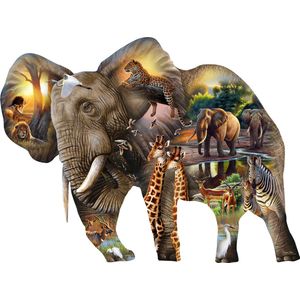 Vormenpuzzel - Sunsout 1000 Elephant Habitat