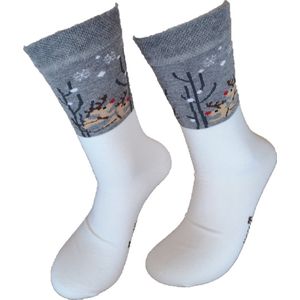 Verjaardag cadeau - Grappige sokken - Kerst sokken - Kerst Rendier Sokken - Wintersport sokken - Leuke sokken - Vrolijke sokken - Luckyday Socks - Kerst Cadeau sokken - Socks waar je Happy van wordt - Maat 37-44