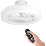 EGLO Ortona - Plafondventilator met lamp - 46cm - 3 snelheden - LED Dimbaar - Energiezuinig - AC longer life - Wit