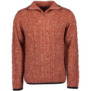 Blue Seven - Trui 376495 oranje gemeleerd schipperstrui - maat M