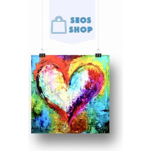 SEOS Shop ® Diamond Painting Volwassenen - Diamond Painting Kinderen - Diamond Painting Pakket Volledig - Prachtig Hart - 40x50 cm