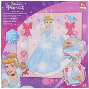 Disney Princess string art maak je eigen lampje - Roze / Multicolor - Kunststof / Karton - Vanaf 3 jaar - Knutselen - DIY - Knutselpakket - Cadeau - Speelgoed