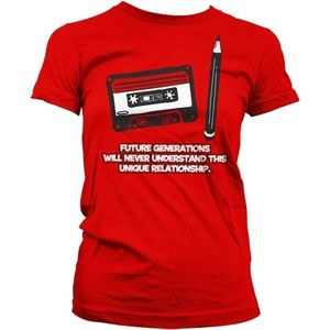 Hybris Unique Relationship Girly Tee Damen T-Shirt Red-M