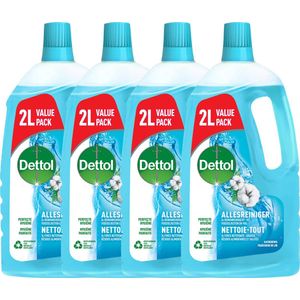 BE - Dettol Nettoie-tout P&F Fraîcheur de Lin 2L - 4 Stuks - Voordeelverpakking