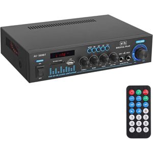 ApexArte® Audioversterker – Stereo Versterker Met Bluetooth – Audio Amplifier Met Karaoke Portals – Led Display - Veelzijdig