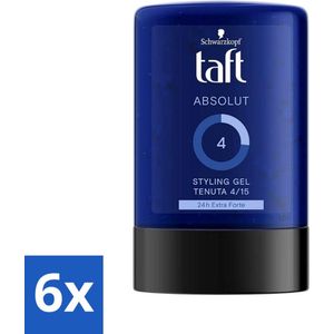 Schwarzkopf - Taft - Absolut Haargel - Mannen - Langdurige Hold - 300 ml - Voordeelverpakking - 6 stuks