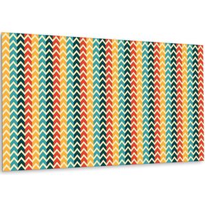 Tulup PVC Wandpaneel - Retro Patroon Vinyl Wandpaneel - 100 cm x 50 cm - Veelkleurig Wandpaneel Zelfklevend - 1 stuk - Wandpaneel Zelfklevend - Geometrisch Wandpaneel - Vinyl Wandpaneel - Plaktegels Keuken en Badkamer