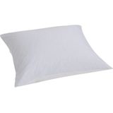 Yumeko kussensloop katoen TENCEL™ dubbelzijdig wit stripe / wit 60x70 - Biologisch & ecologisch - 1 stuk