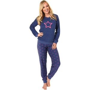 Normann dames pyjama badstof - Star - 42 - Blauw