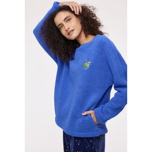 Woody Meisjes-Dames sweater en broek hoogblauw - maat 176/16J