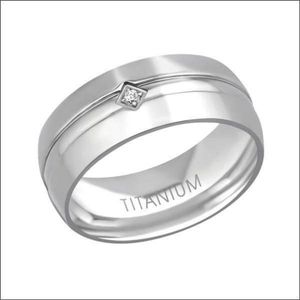 Aramat Jewels - Moderne Titanium Ring Zirkonia-steentjes - Cadeau tip-Moederdag - vrouw- tijdloos - cadeau - Feest - Festival