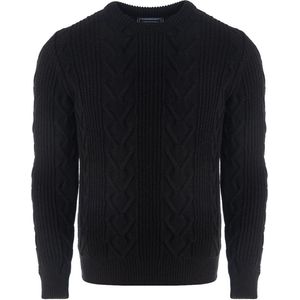 Carisma Heren Trui Ronde Hals Gebreid Zwart 7855 - M