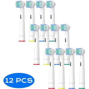 Vervangende Tandenborstelkoppen - 12 Stuks - Compatibel met Oral B Braun - Professionele Elektrische Opzetborstels