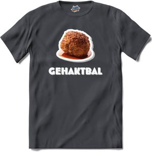 Gehaktbal - grappig verjaardag kleding cadeau - eten teksten - T-Shirt - Heren - Mouse Grey - Maat M