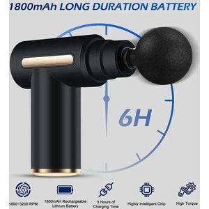 Luxe Massage gun met diverse hulpstukken voor de stramme spieren