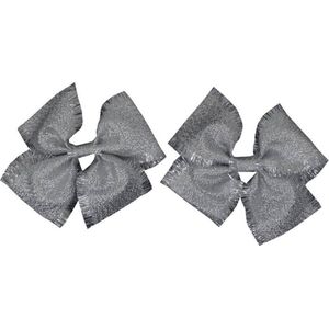 Jessidress Feestelijke Haarstrikjes Haarclips Baretten - Zilver