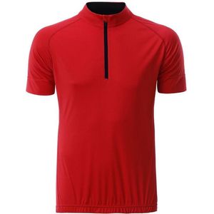 Fusible Systems - Heren James and Nicholson Half Zip Fietsshirt (Rood/Zwart)