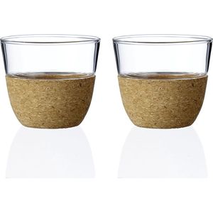 Viva Scandinavia Cortica Koffie-/Theeglas - 200 ml - Set van 2 Stuks - Transparant