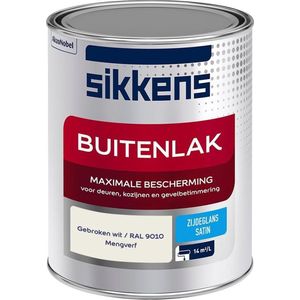 Sikkens Buitenlak - Verf - Zijdeglans - Mengkleur - Gebroken wit / RAL 9010 - 1 liter