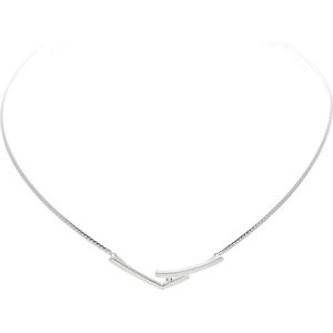 Glow - Zilveren collier met tussenstuk 43 + 2.5 cm