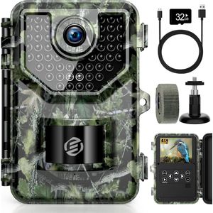 Equivera Wildcamera - Wildcamera met Nachtzicht - Wildcamera's - Wildcamera met Nachtzicht en Wifi - Wildlife Camera's - Wild Camera - Buitencamera met Nachtzicht - Wildcamera voor Buiten - Wildcamera met Sensor