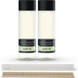 JANZEN Home Fragrance Refill - Earth 46 - Geurstokjes Navulling - Rijk en Kruidig - 2 x 200 ml incl. Gratis Sticks